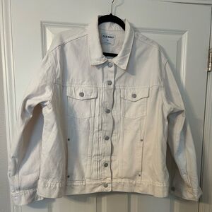 NWOT Old Navy White/Cream Denim Jacket, Size XXL